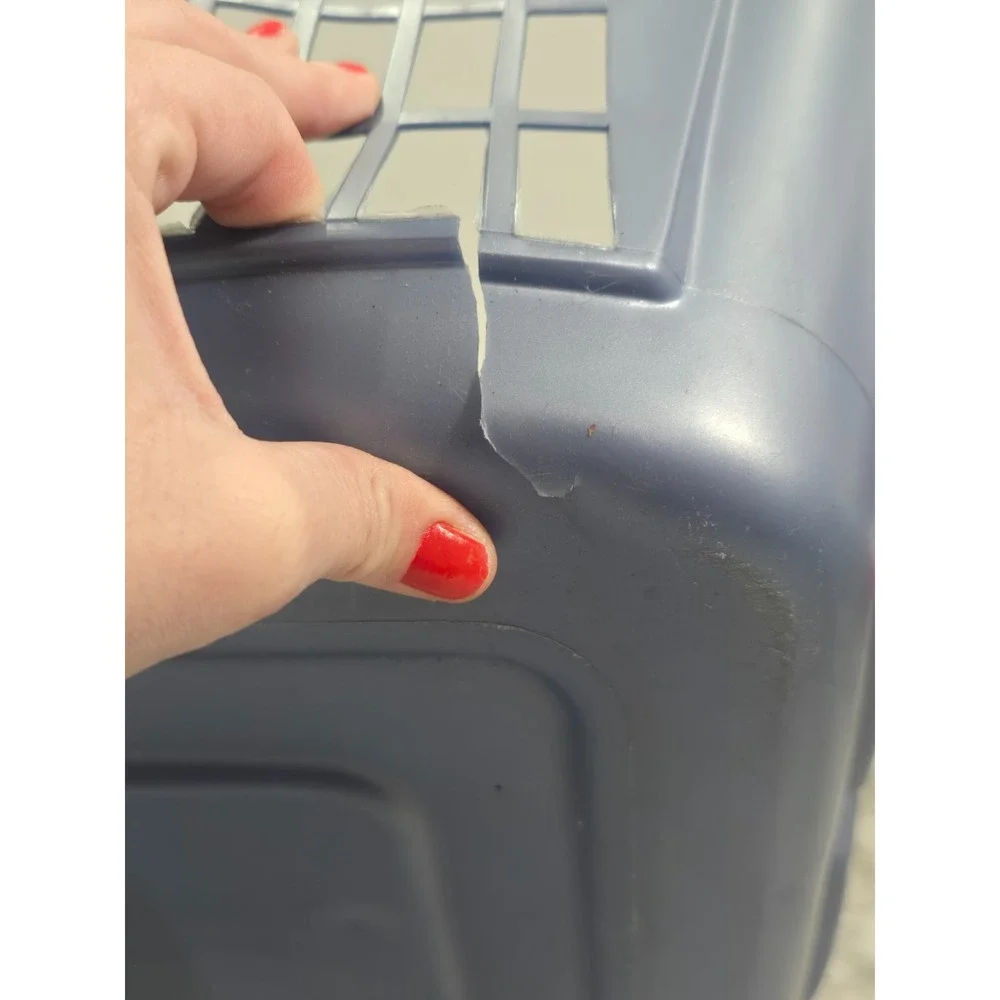 Vintage Rubbermaid 2965 90s Y2K Slate Blue Laundry Basket Rectangular 22